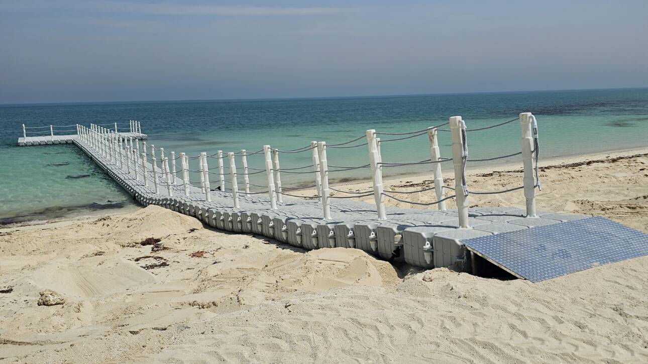 Custom Floating Platform for a private island in Abu Dhabi