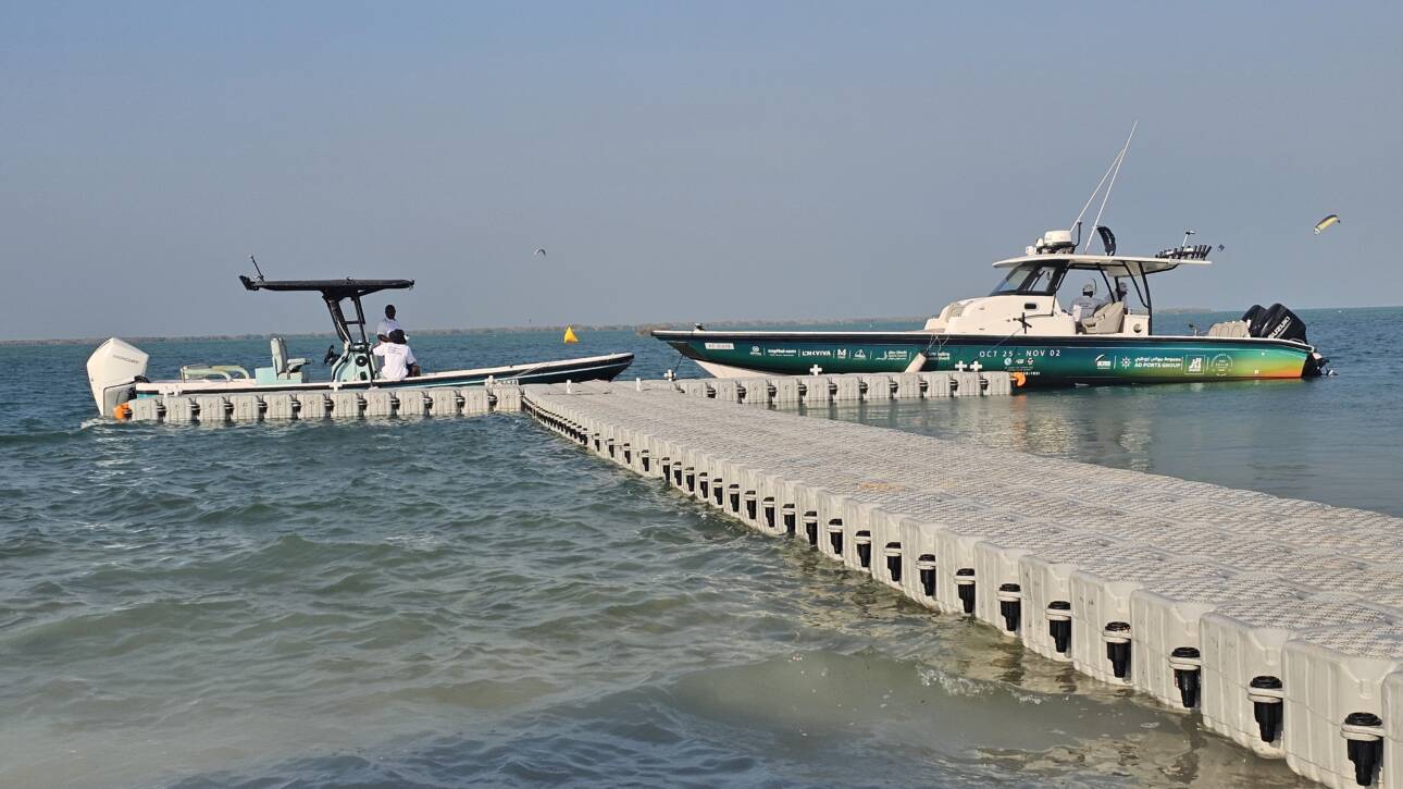 Custom Floating walkway for a watersports event in Abu Dhabi